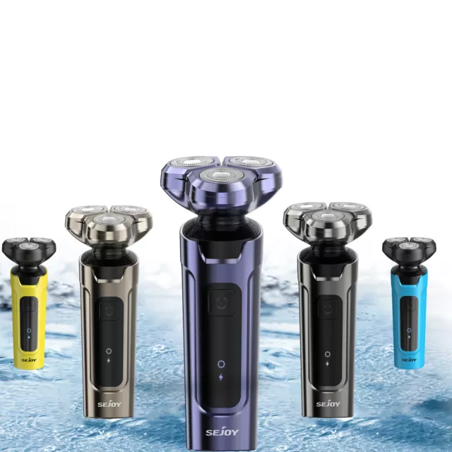SEJOY 5 in 1 Men's Electric Razor Shaver Wet Dry Cordless Rotary Beard Trimmer