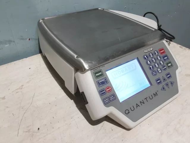 "HOBART-QUANTUM SUFFIX MAX" PROGRAMMABLE COMMERCIAL WEIGHT SCALE w/LABEL PRINTER