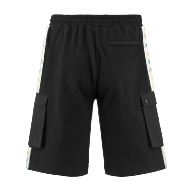 Short Homme KAPPA 361B6KW 222 Bande Sancho Short Noir E2023 3