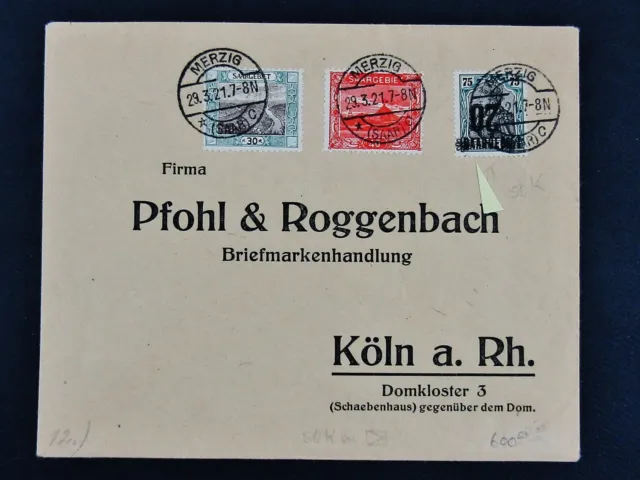 nystamps Germany Saar Stamp Inverted Error On Cover Paid $600 Rare  U2x332