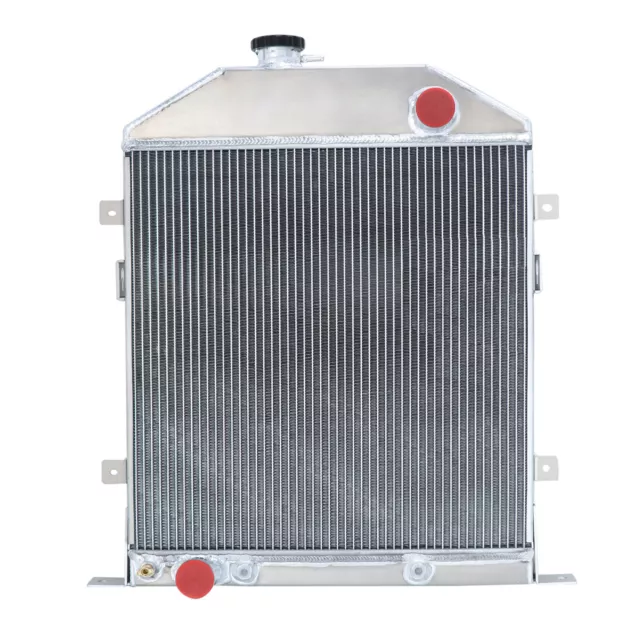 4Row Aluminum Radiator For 1942-1948 45 Ford Coupe Ford Super Deluxe Deluxe 3.7L