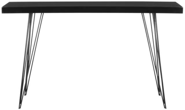 SAFAVIEH Wolcott Retro Mid-Century Lacquer Console Table | Black / Black |