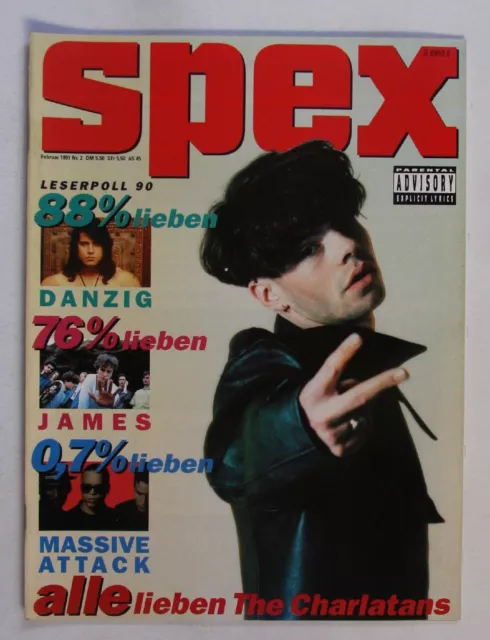 Spex Februar 1991 GER Magazine The Charlatans Danzig James Massive Attack