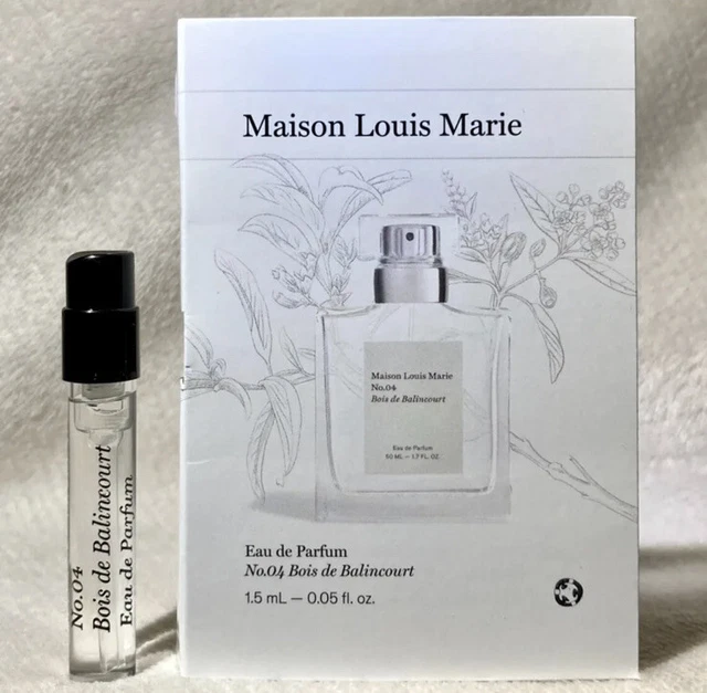 MAISON LOUIS MARIE No.04 Bois de Balincourt EDP Sample Spray .05oz, 1.5ml 10.00 PicClick MAISON LOUIS MARIE No.04 Bois de Balincourt EDP Sample Spray .05oz, 1.5ml 10.00 PicClick