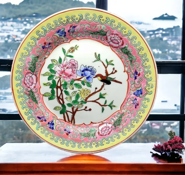 Vintage Chinese Hand Painted Macau Decorative-One of a Kind- Has Small Chip