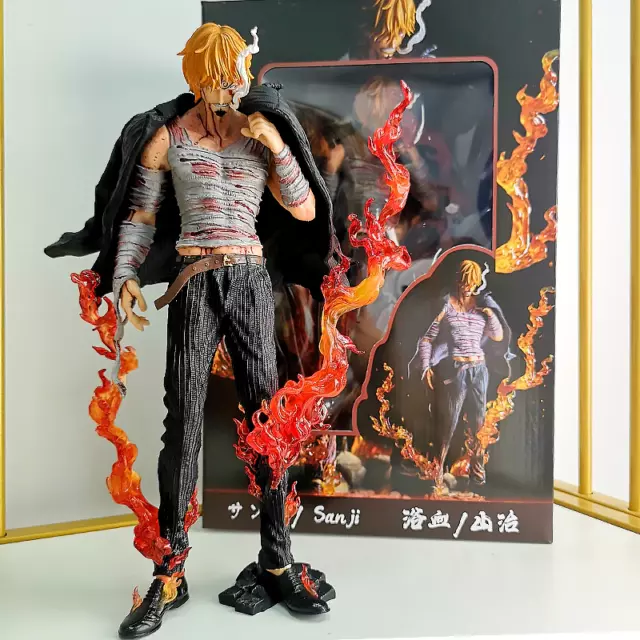 ANIME ONE PIECE Vinsmoke Sanji Demon Fire Oversized Stand Figure