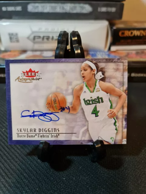 2013-14 Fleer Retro Skylar Diggins Auto Rookie RC Notre Dame Dallas Wings WNBA