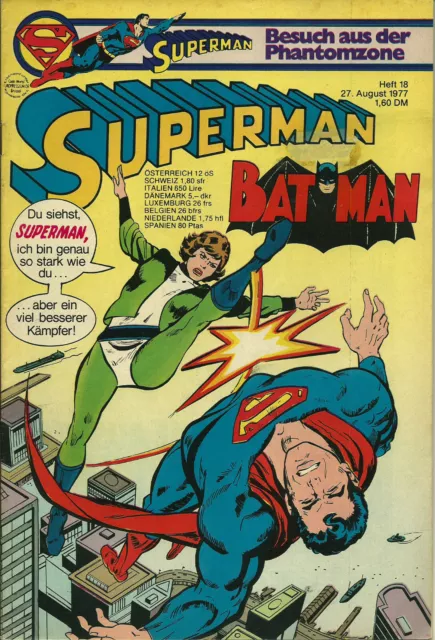 <>  SUPERMAN - BATMAN  <> Ehapa Verlag- ComicHeft - 1977 Heft Nr. 18