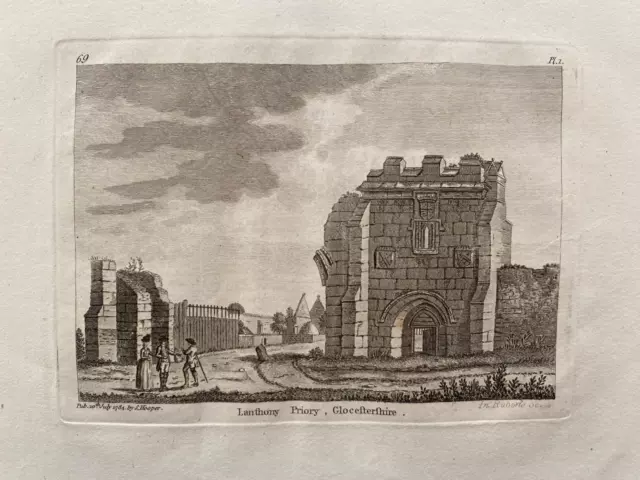 1784 Antique Print; Llanthony Secunda Priory, Gloucestershire after Grose