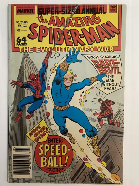 Amazing Spider-Man Annual #22 1988 1st appearance Speedball Newsstand VF/NM