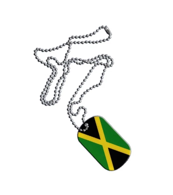 Dog Tag Fahne Flagge Jamaika DogTag 3x5cm Kette mit Anhänger