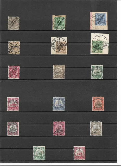 Deutsch-Südwestafrika 1898, Einzelmarken Auswahl aus MiNrn: 1 - 32 o,gestempelt