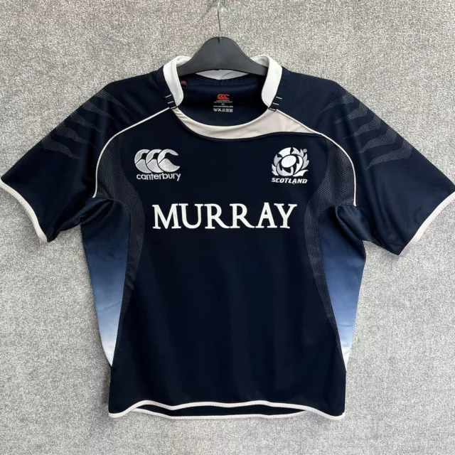 Scotland Rugby Shirt Mens Large Jersey Home Canterbury XL RBS 2010/11 Navy Blue