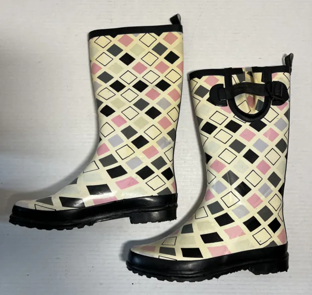 Gabriella Rocha Women’s Stylish Rain Boots Multi Color Size 7 High Calf