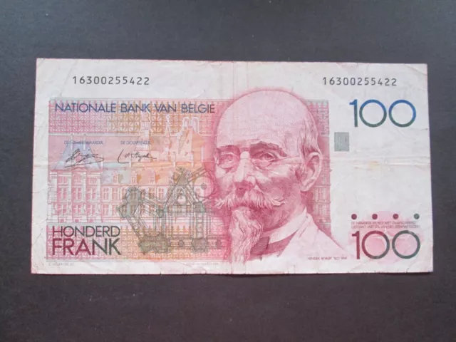 BELGIQUE Billet de banque  100 Francs