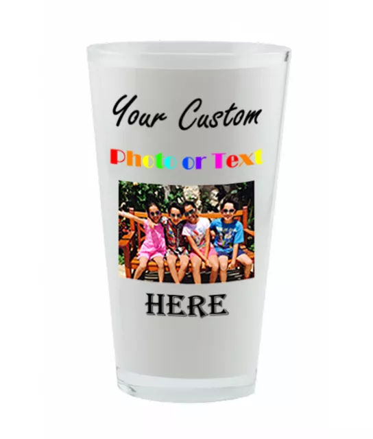 Custom Double Sided Sublimation Pint Glasses for Beer, 16 oz Stein New