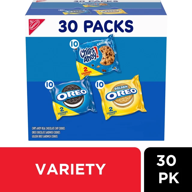 NABISCO SWEET TREATS Cookie Variety Pack OREO, OREO Golden 30 Snack 15