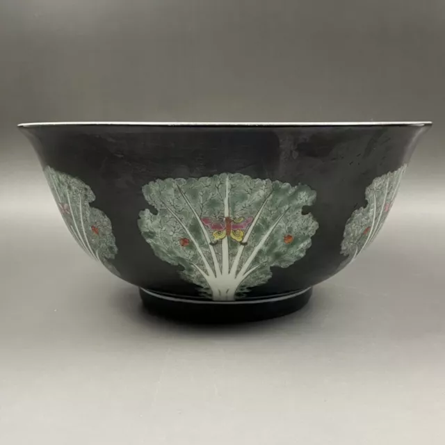 Chinese Pastel Porcelain Handpainted Exquisite Butterfly Pattern Bowl 10315