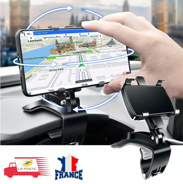 Universel Support de smartphone Voiture Rotation 360° Téléphone iPhone Samsung