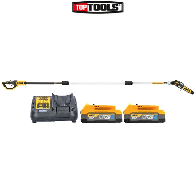 DEWALT DCMPS567 18V XR Brushless 20cm Pole Saw + 2 x 1.7Ah Batteries