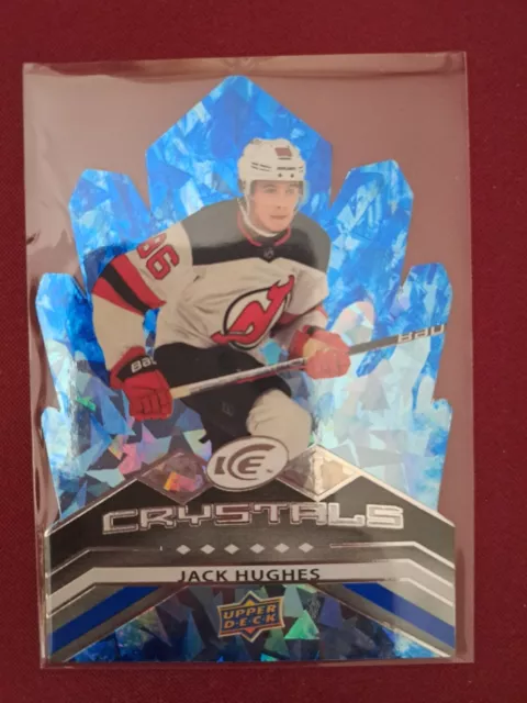 Jack Hughes ICE CRYSTALS 2021-22 Upper Deck Ice #IC-20 New Jersey Devils NHL