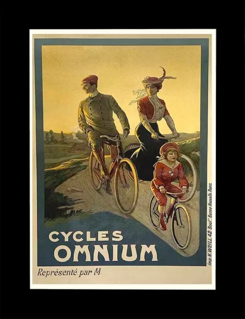 Poster Manifesto Locandina Pubblicità Stampa Vintage Biciclette Francesi Parigi 2