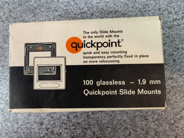 Quickpoint Slide Mounts, 100 Glassless Slide Mounts  24x36mm, 1.9mm