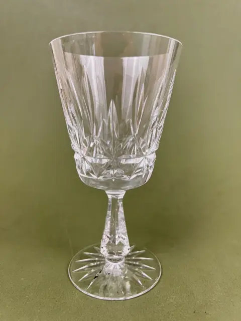 Waterford Rosslare Pattern Cut Crystal Water Goblet Glass Gothic Mark 6 3/4''