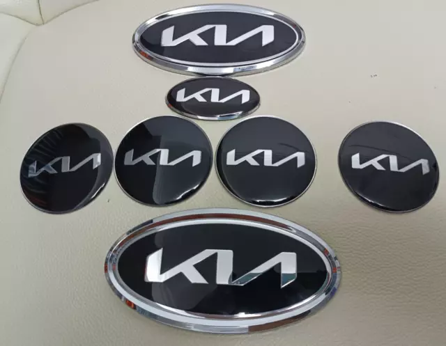 7PCS/SET BLACK K logo badge emblem 3d sticker fit KIA OPTIMA K5 2011 ...