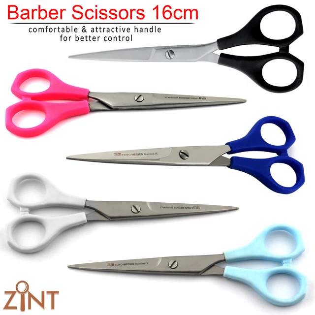 Ciseaux De Coiffure/barbier 14cm Noir - Acier Inoxydable - Réglables Pour Droitier - Garantie 1 An