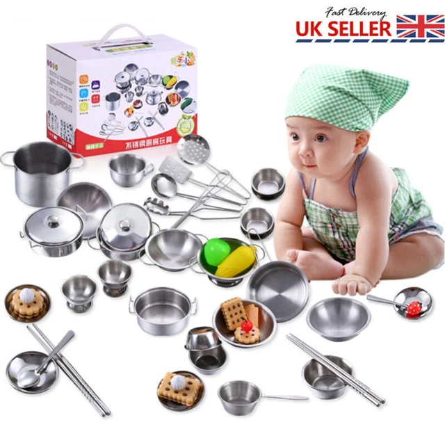 16 PCS KITCHEN Cooking Utensils Pots Pans Game Set Play Kids Children Toy Gifts £10.89 PicClick UK