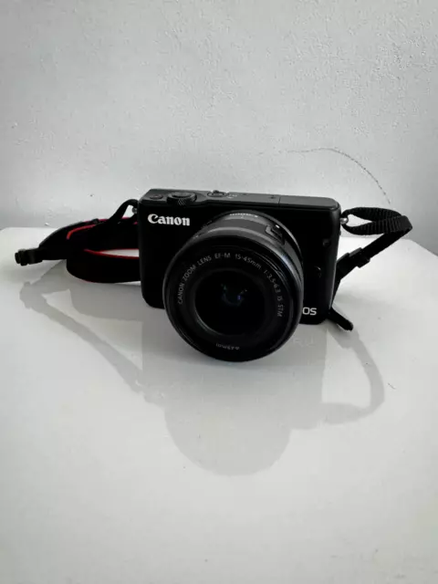 Canon EOS M10 DSLR Camera with 15-45mm IS STM Lens - Black - Excellent Condition