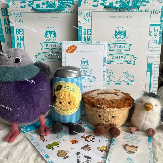 JELLYCAT WORLD EXCLUSIVE London Selfridges Fish & Chips fish