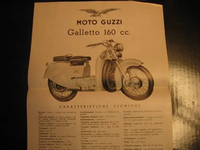 BROCHURE MOTO GUZZI GALLETTO 160cc #195