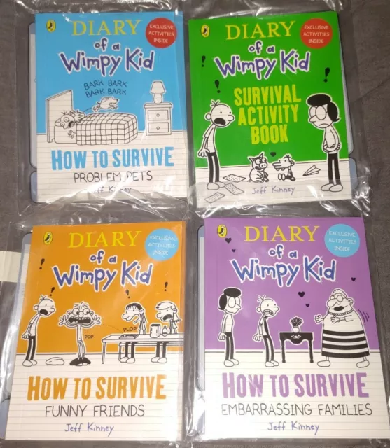 4 Diary Of A Wimpy Kid How To Survive McDonalds Happy Meal Books - Sealed