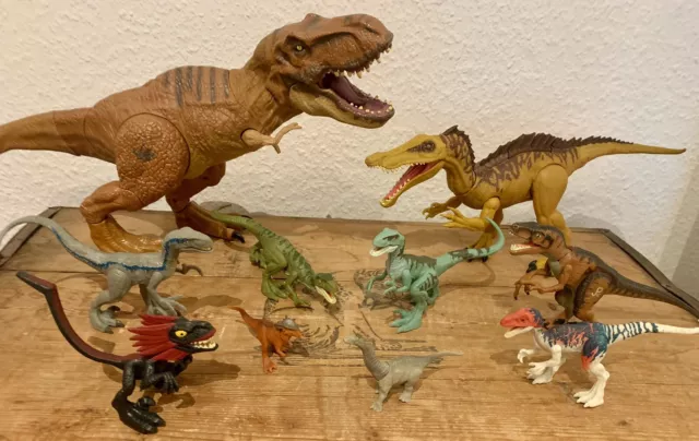 Jurassic Park + Jurassic World Dinosaurier Sammlung - 10 Stück - T-Rex, Blue