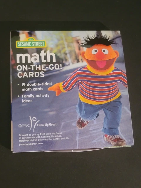 SESAME STREET MATH On The Go Cards Set From PNC Bank $9.29 - PicClick