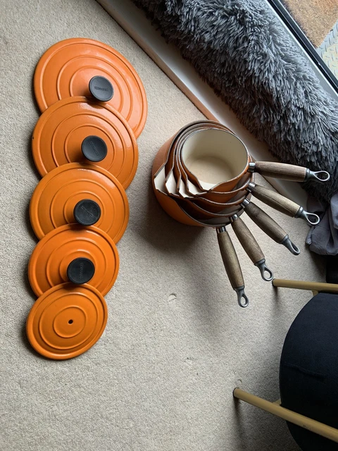 Juego de 5 cacerolas vintage Le Creuset/Cousances 12,14,16,18,20 ver descripción
