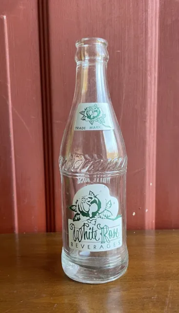 Vintage White Rose Beverages Soda Bottle Coca Cola Bottling Co Somersworth NH