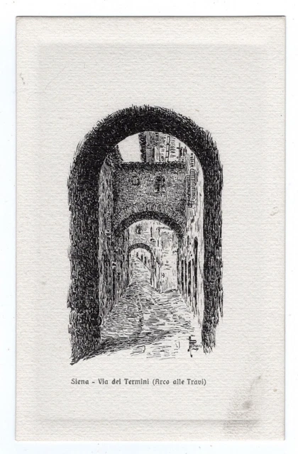 Siena Via Dei Termini   Cartolina Nr 9   Ill.  Petrucci  Ediz.giuntini Nv