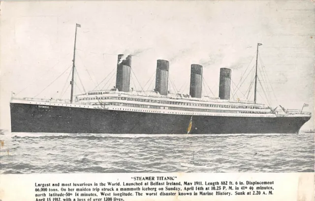 c.1912 Steamer Titanic post card Ocean Liner