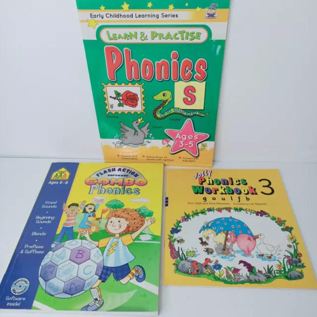 Phonics Books Workbooks School Zone Early Childhood Learning Series Paperbacks