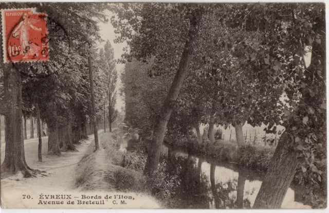 CPA -27-  EVREUX - Bords de l'Iton, Avenue de Breteuil.