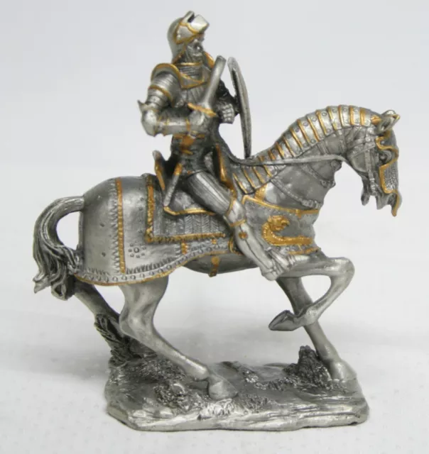 Veronese Medieval Knight on Horse w/Sword & Shield Statue USED Read Description