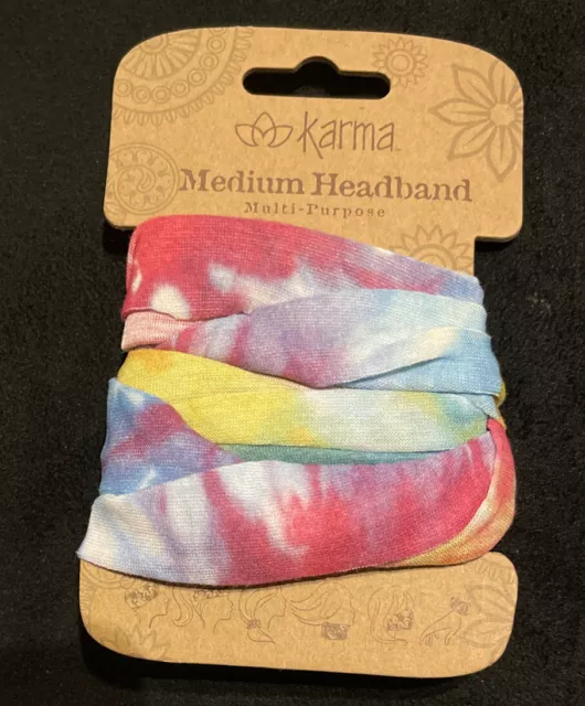 Karma Gifts Medium Headband, Multi Color Tie Dye