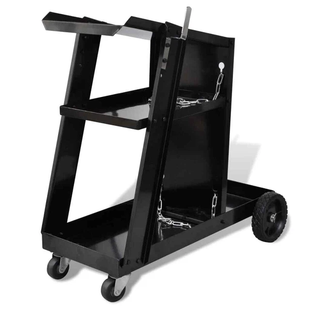 AX Carrello Ripiani Catene Nero Saldatori MC40kg 70.2x39x73cm 2Ruote News 140950