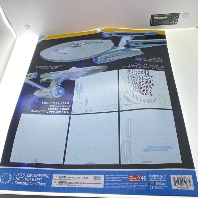 POLAR LIGHTS 1/350 USS Enterprise NCC-1701 Refit Aztec Decal Sheets EUR ...