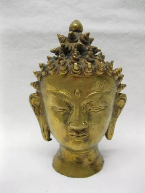 Brass Hindu God Old Vtg Antique India Indian Godess Shiva Art Sculpture