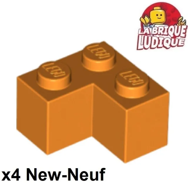 Lego - 4x Brique Brick 2x2 corner angle orange 2357 NEUF