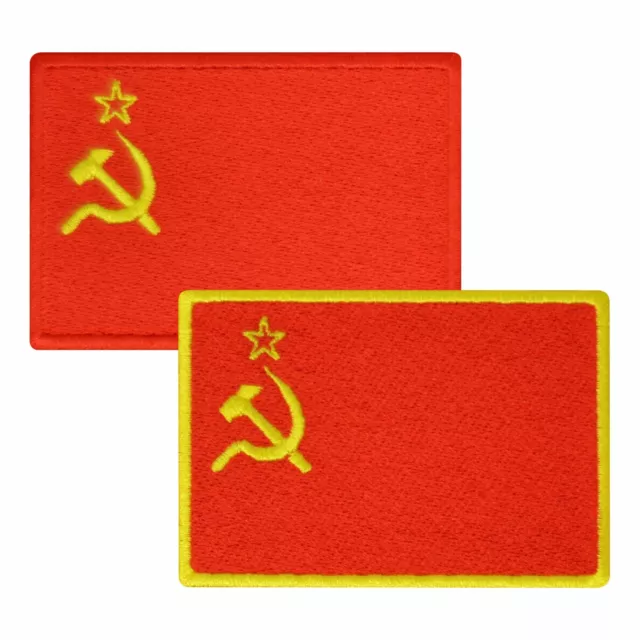 Aufnäher UDSSR Fahne 8 x 5,5cm Bestickt Flagge Patch FanShirts4u